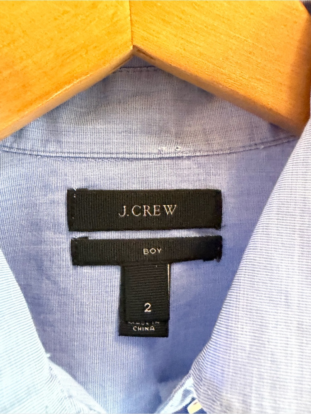 J. Crew Classic Boy Shirt French Blue End On End Cotton - Picture 6 of 8